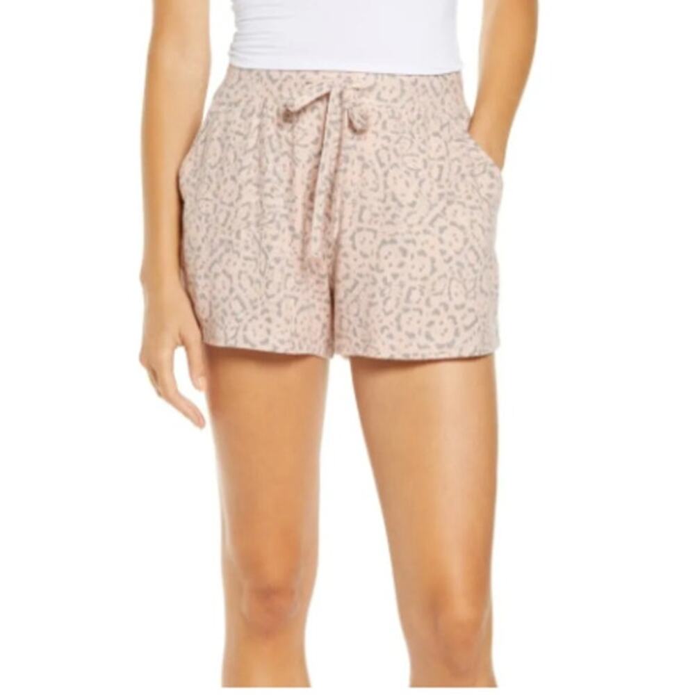 bp.  comfy shorts - pink smoke etched animal Size Small drawstring waist